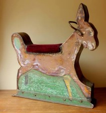 Antique Fairground Carousel Ride. Cox Family Noah's Ark Showground Donkey. c1930