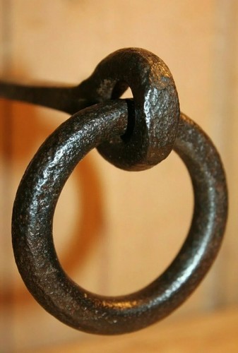 Iron wrought antique tethering - iron,