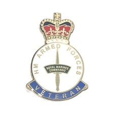 Royal Marines Vet Commando Dagger Lapel Pin Badge- HM Armed Forces UK Seller