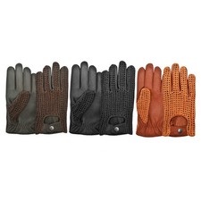 Ladies Women Mens Driving Gloves Classic Retro Genuine Leather Fashion Chauffeur