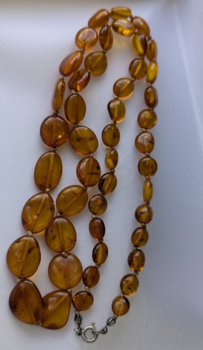Vintage natural amber bead - amber,