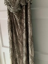 Boohoo Occasion 1920s, Gatsby, style beaded long party dress