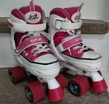 SFR Miami Quads Kids Adjustable Pink Rollerskates UK Size 12-2