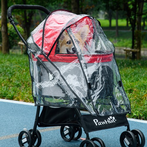Dog pram rain cover with - dog,
