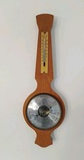 Weathermaster Wooden Wall Mounted Barometer with Thermometer