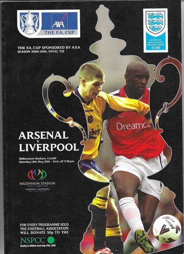 2001 cup final programme - 2001,