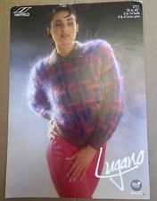 LADIES MOHAIR PETER PAN COLLAR JUMPER 28”-40" VTG KNITTING PATTERN HAYFIELD 2721