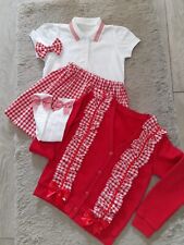 SCHOOL UNIFORM 2-14 YEARS SKIRT POLO CARDIGAN CLIP SOCKS GINGHAM