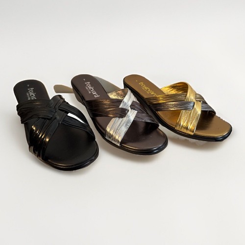 Ladies patent crossover mule - ladies,