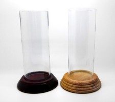 Glass Hurricane Candle Holder Sandstone Or Marble Base Premium Quality UK Seller