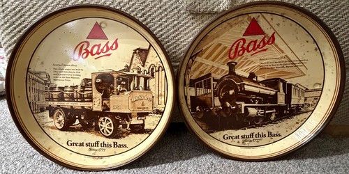 Vintage bass beer trays - bass,