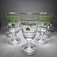 6 Irish Coffee Glasses Vintage