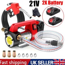 2 Batteries 21V 260W Electric Diesel Fuel Transfer Pump Cordless Oil Extractor