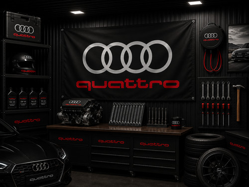 Audi quattro wall banner 3x5ft - audi,