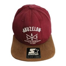 Vintage STARTER Maroon Cap Hat Snapback Embroidered Logo Baseball Cap