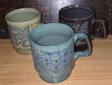 Royal Alma Thomas Cone Studio Pottery Vintage Mugs Set of 3