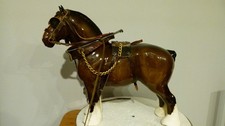 Large Beswick Shire Horse with part complete harness 27cm,(10.62") (B)