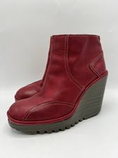 Fly London Dark Red Leather