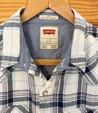 Levi's Men's Blue Check Shirt Medium