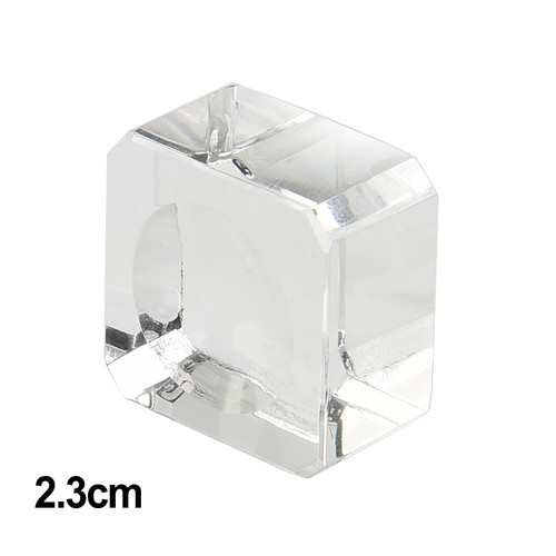 Clear glass ball square dimple - clear,