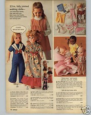 1972 PAPER AD Miss Peep Kewpie Baby Zuri Doll Dolls Annette 32" Walking Talking