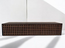 BDI Interval 7249 78" Media Console, Ebonized Ash/Natural Walnut Door - Damaged