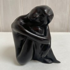 Vintage hand carved black