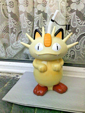 1998 Nintendo Pokemon 3D Vintage Pokemon MEOWTH Big 9" cup sipper bottle 