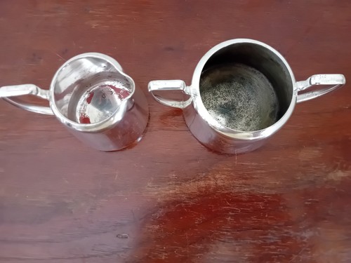 Vintage silver plate - plate, sugar