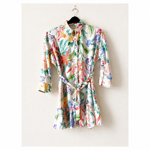 Zara floral shirt - uk, dress