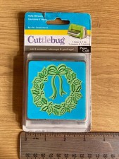 Cuttlebug Cut and Emboss HOLLY WREATH Embossing Folder and Die set
