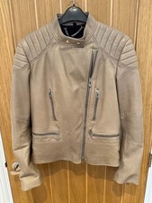 Belstaff Ladies Sidney Leather Jacket Size 46 IT UK 36