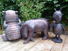 Winnie-the-Pooh, Eeyore and Piglet Garden & Home Ornaments 2 sizes! hand-crafted