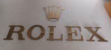 Rolex Logo Used 60cm Individual Wall Art Sign Gold Brass & Glass Finish. 