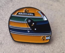 Ayrton Senna Metal Enamel Pin Badge Brooch F1 Formula One Racing Driver Helmet