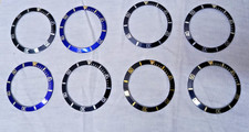 Genuine Rolex Submariner Bezel Inserts – Black & Blue – Authentic OEM 8 PCS Lot