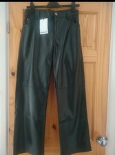 Brand new with tags Bershka black size medium faux leather trousers 