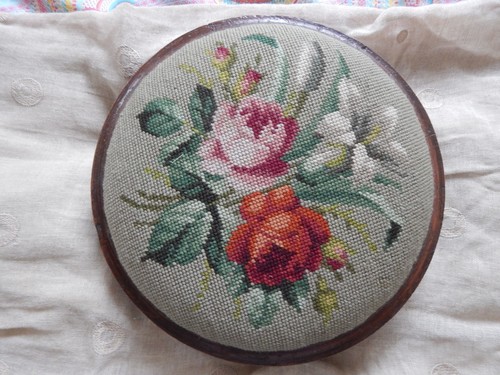Antique tapestry footstool