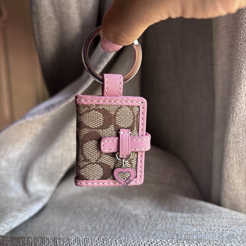 Coach vtg pink brown heart - coach,