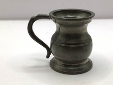 Good Condition 1930s Pewter 1/4 Gill Spirit Measure-Gaskell & Chambers