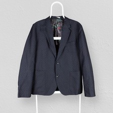 Paul Smith Linen Blazer Jacket Check Checkerboard Patterned UK 40 EU 50