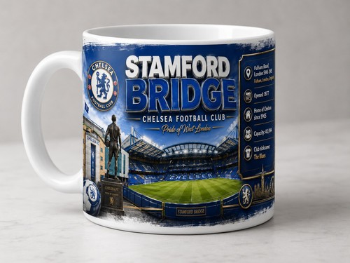 Stamford bridge stadium mug - stamford,