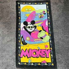 St Michael Vintage Disney Mickey Beach Towel M&S Marks And Spencer 100% Cotton