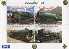 Train 2013 mnh stamp sheetlet - train,