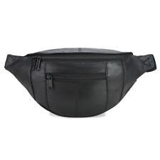 LEATHER BUM WAIST BAG TRAVEL HOLIDAY MONEY BELT CHANGE BUMBAG AR