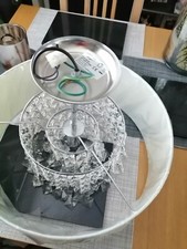 2 duck egg blue beaded ceiling