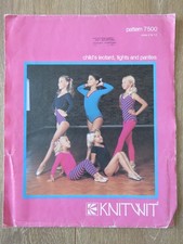 (1983) Knitwit 7500 Vera Randall Sewing Pattern Childs Girls Leotards Tights