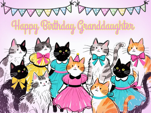 Happy birthday granddaughter - happy,
