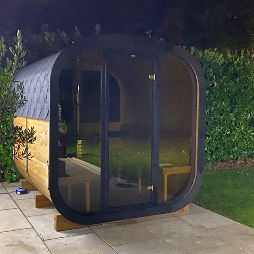 Outdoor wooden sauna cabin - sauna, w/