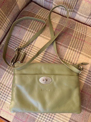 Small forest green leather - small,